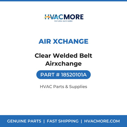Air Xchange Clear Welded Belt Airxchange 18520101A