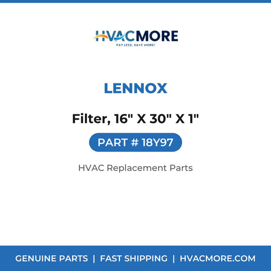 Lennox Filter, 16" X 30" X 1" 18Y97