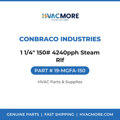 Conbraco Industries 1 1/4" 150# 4240pph Steam Rlf 19-MGFA-150