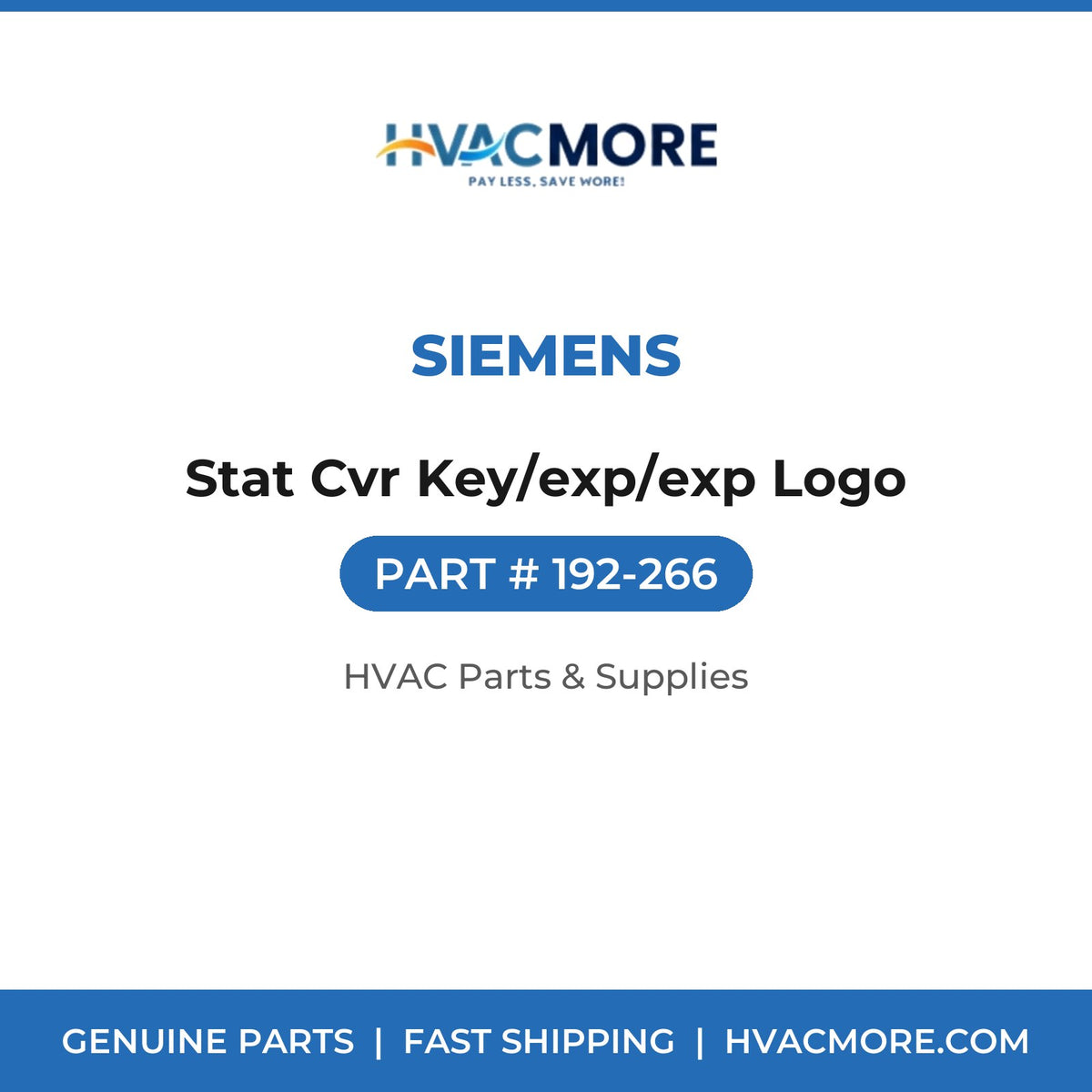 Siemens Stat Cvr Key/exp/exp Logo 192-266