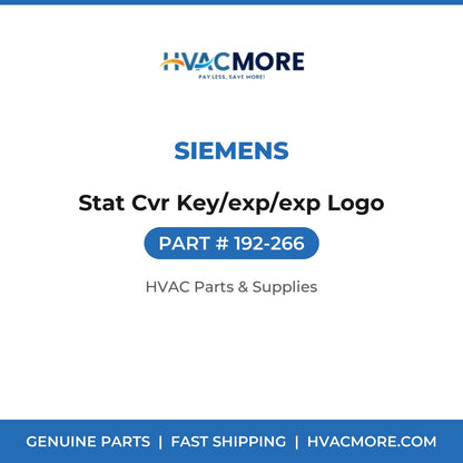 Siemens Stat Cvr Key/exp/exp Logo 192-266