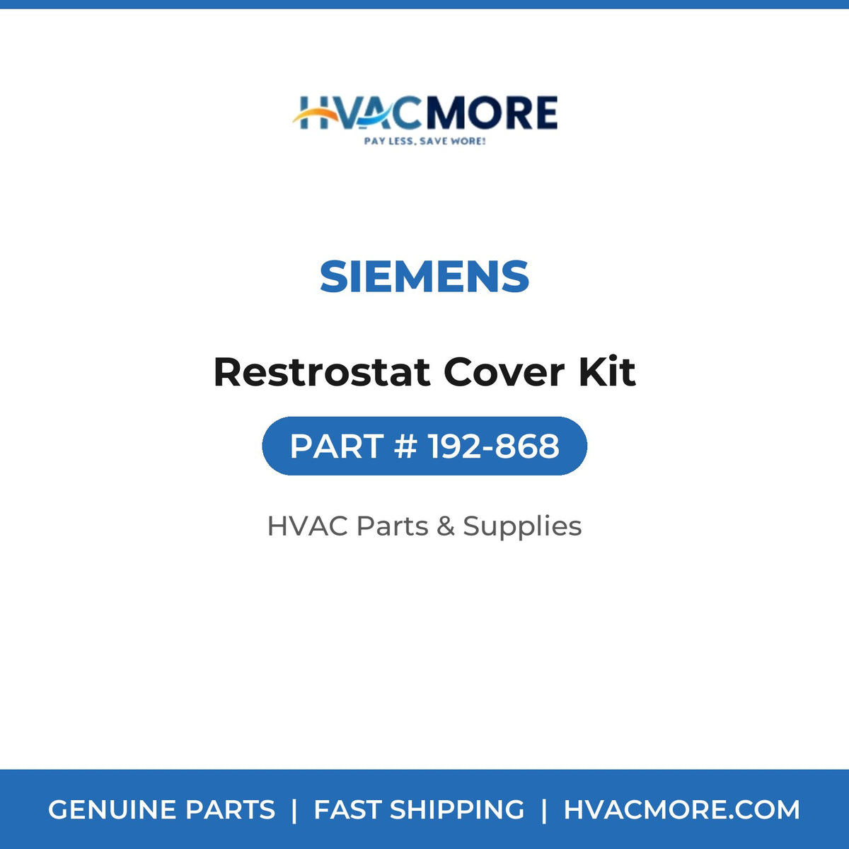 Siemens Restrostat Cover Kit 192-868