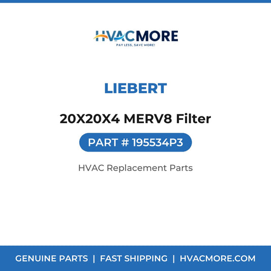 Liebert 20X20X4 MERV8 Filter 195534P3