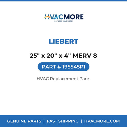 Liebert 25" x 20" x 4" MERV 8 195545P1