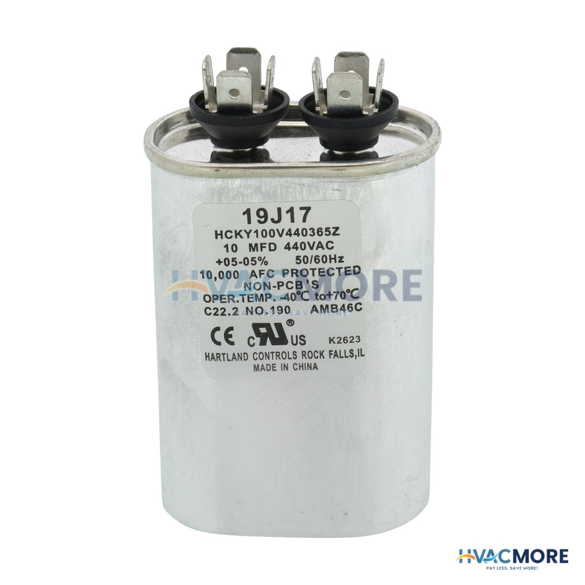 Lennox 10 MFD Round Run Capacitor (440V) 19J17