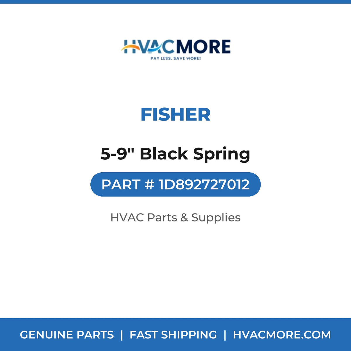 Fisher 5-9" Black Spring 1D892727012