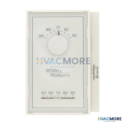 White Rodgers 1-STAGE Heat Only Mechanical Thermostat W/ temp lock kit, Mercury free 1E50N-301