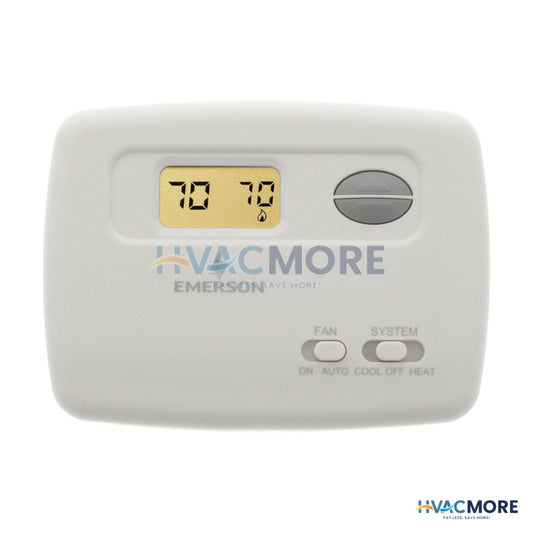 White Rodgers Non-Programmable Thermostat, 24V or mV System Horizontal 1F78-144