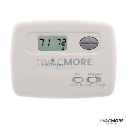 White Rodgers Non-Programmable Thermostat, Backlit Display, Horiz. (24V) 1F79-111