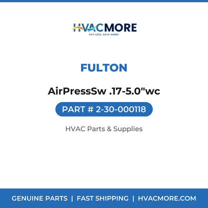 Fulton AirPressSw .17-5.0"wc 2-30-000118