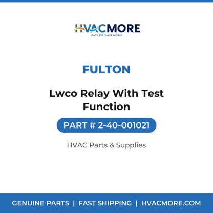 Fulton Lwco Relay With Test Function 2-40-001021