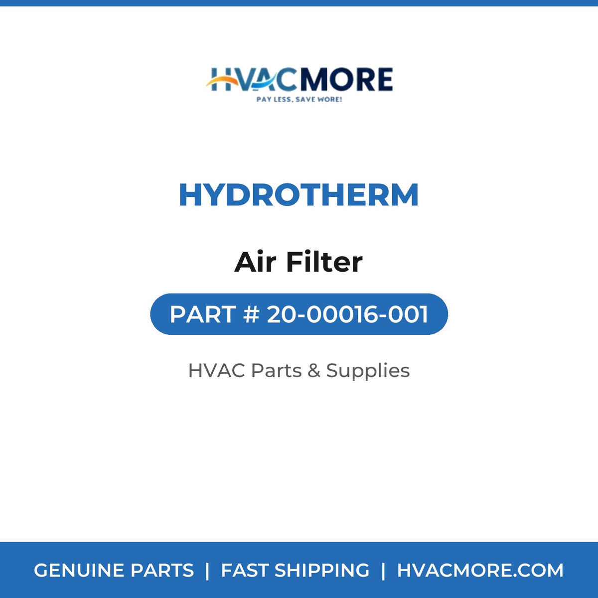 Hydrotherm Air Filter 20-00016-001