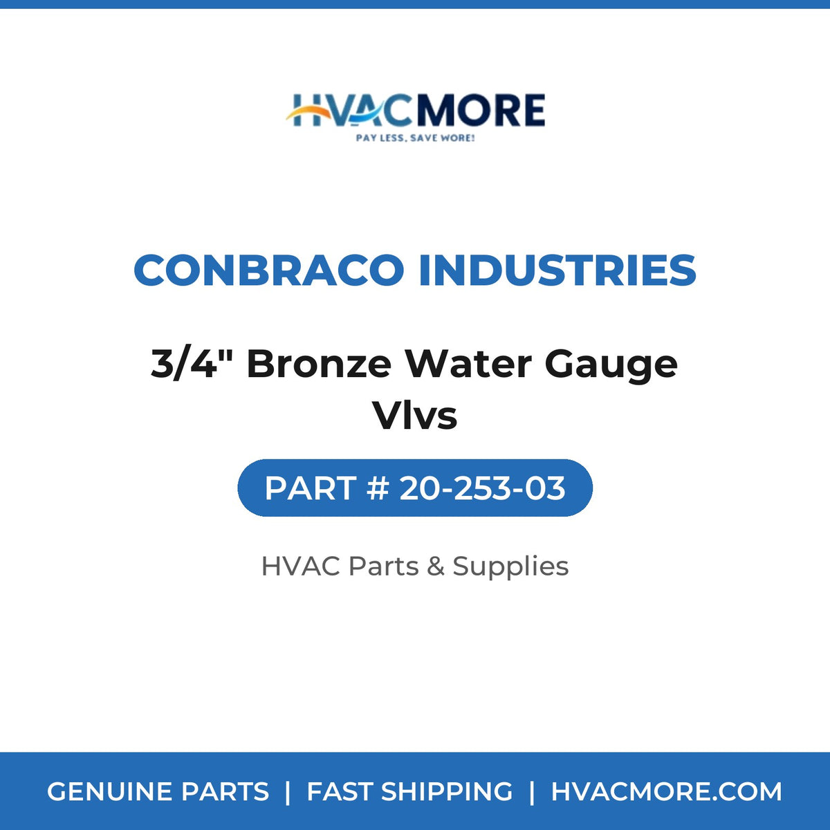 Conbraco Industries 3/4" Bronze Water Gauge Vlvs 20-253-03