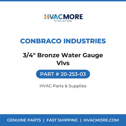 Conbraco Industries 3/4" Bronze Water Gauge Vlvs 20-253-03