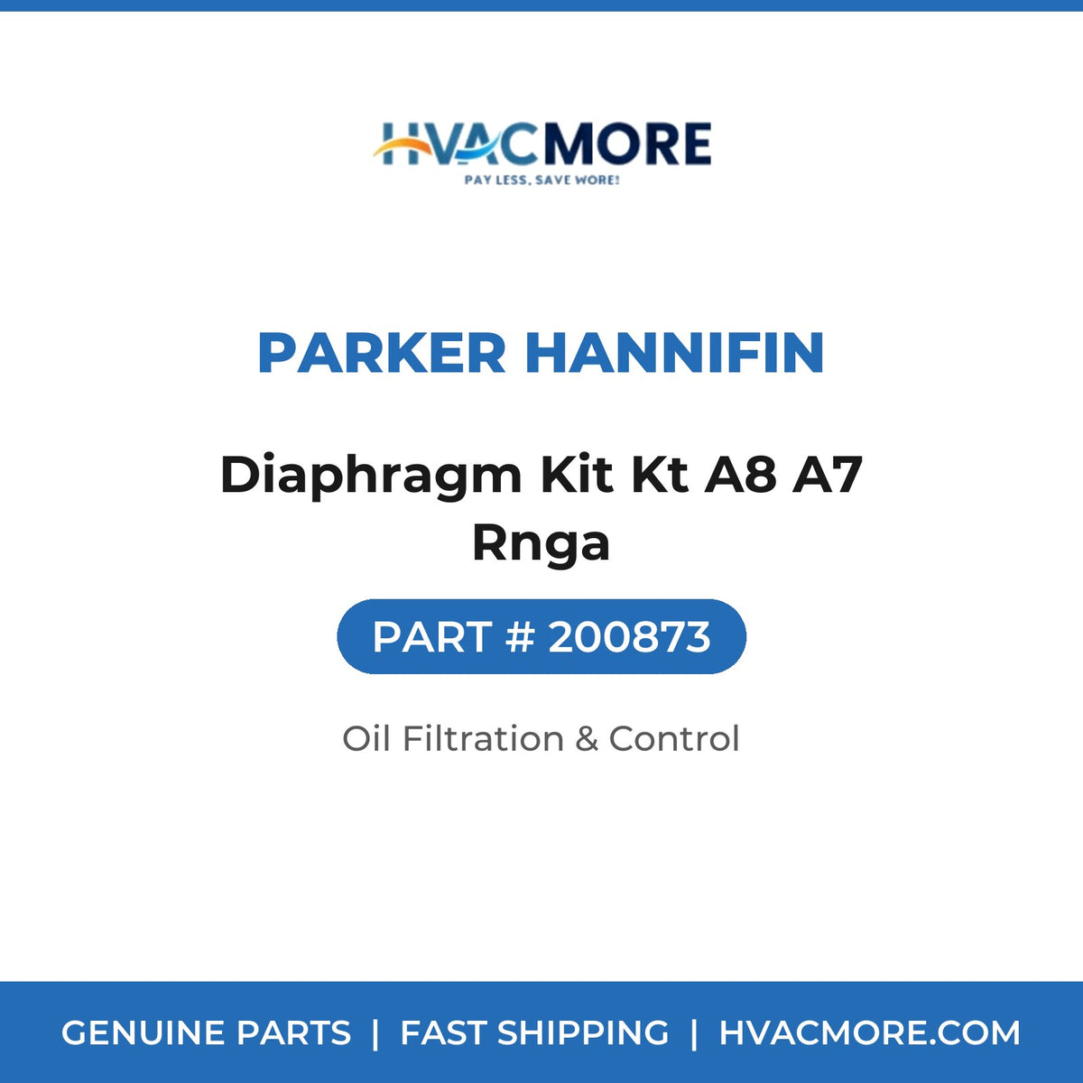 Parker Hannifin Diaphragm Kit Kt A8 A7 Rnga 200873