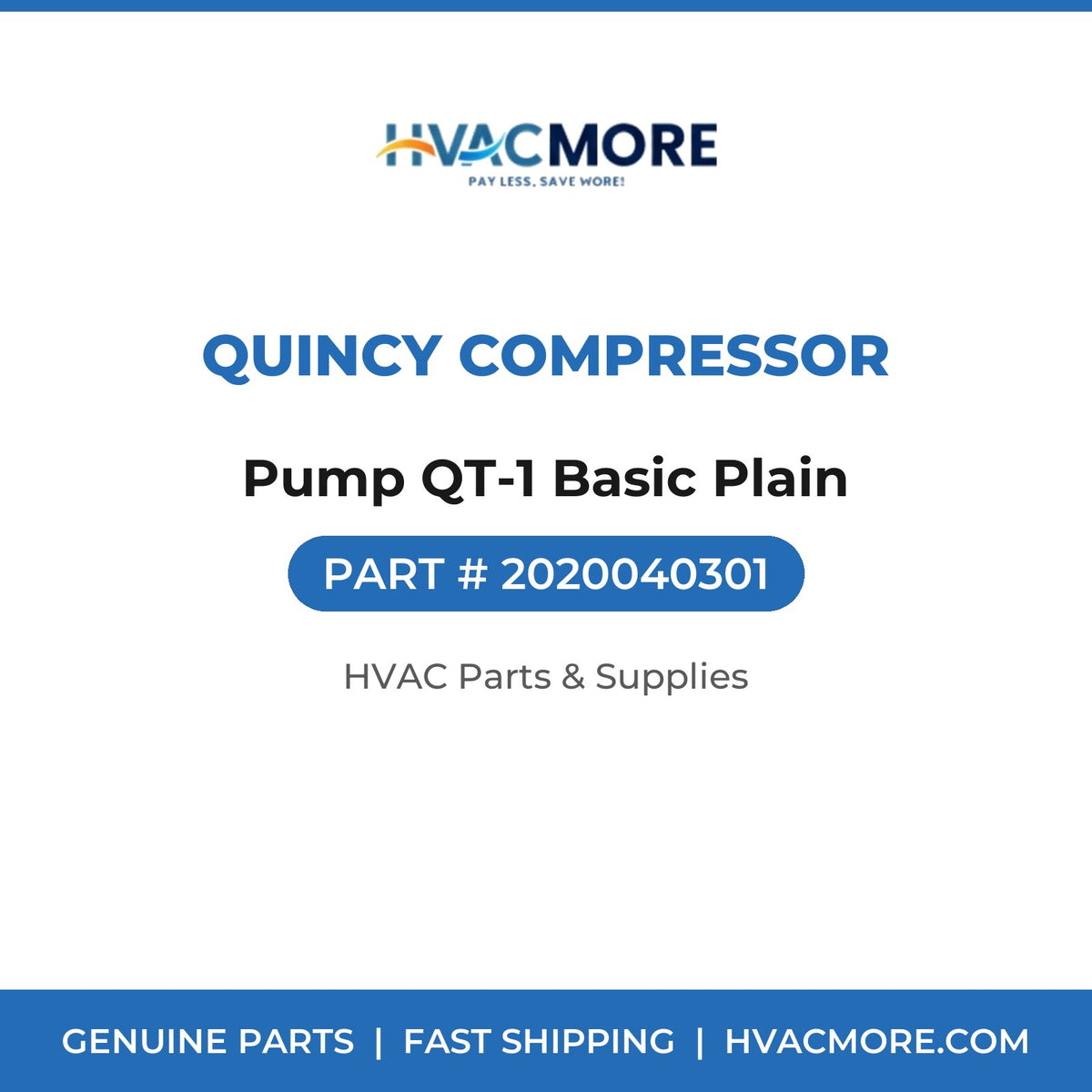 Quincy Compressor Pump QT-1 Basic Plain 2020040301