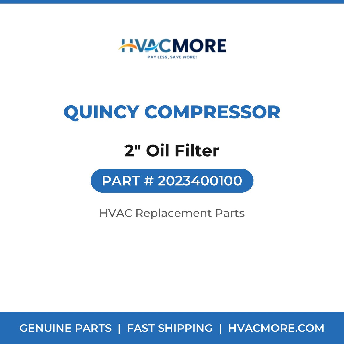 Quincy Compressor 2" Oil Filter 2023400100