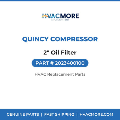 Quincy Compressor 2" Oil Filter 2023400100