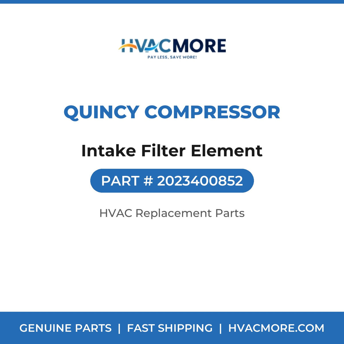 Quincy Compressor Intake Filter Element 2023400852