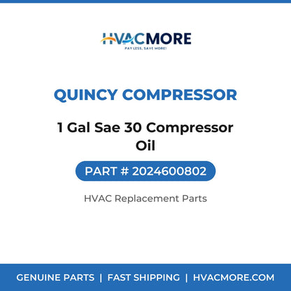 Quincy Compressor 1 Gal Sae 30 Compressor Oil 2024600802