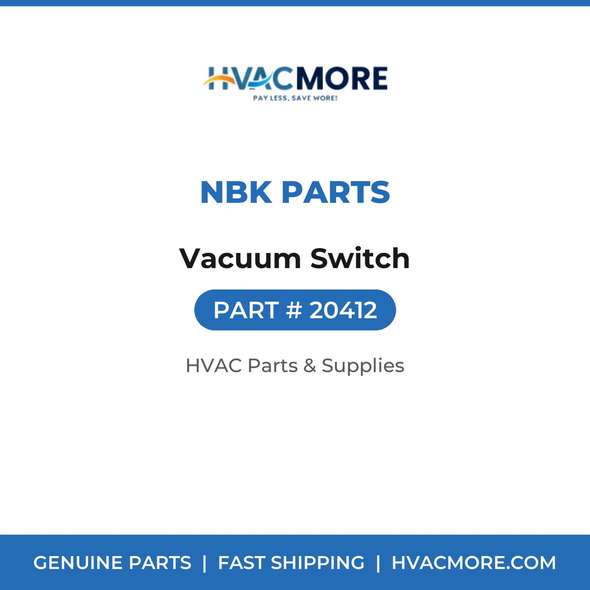 NBK Parts Vacuum Switch 20412