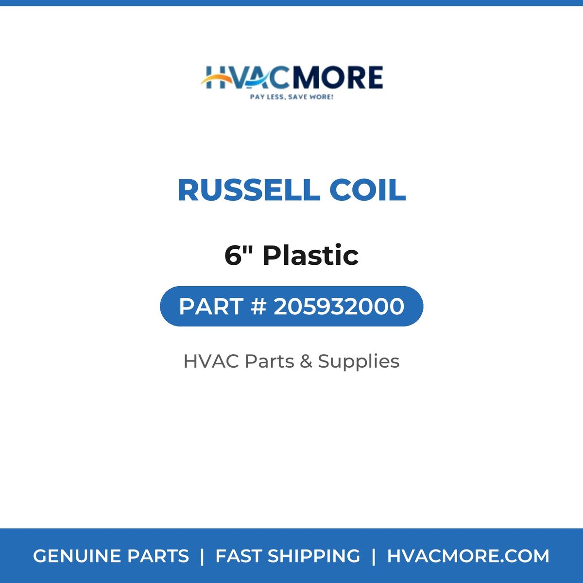 Russell Coil 6" Plastic 205932000