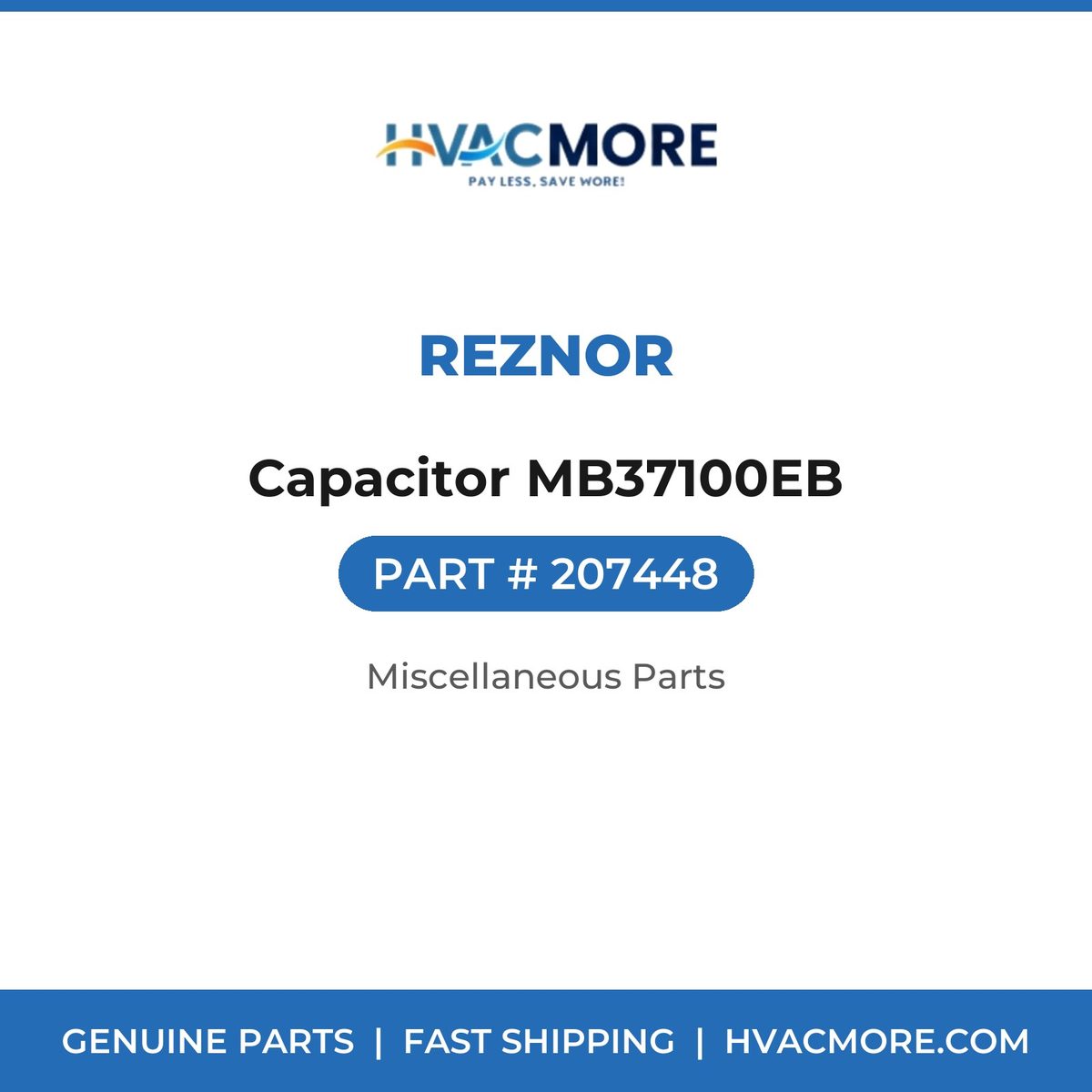 Reznor Capacitor MB37100EB 207448