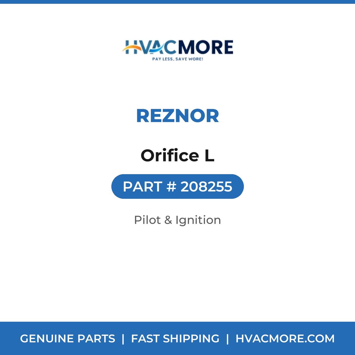Reznor Orifice L 208255