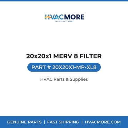 20x20x1 MERV 8 FILTER 20X20X1-MP-XL8