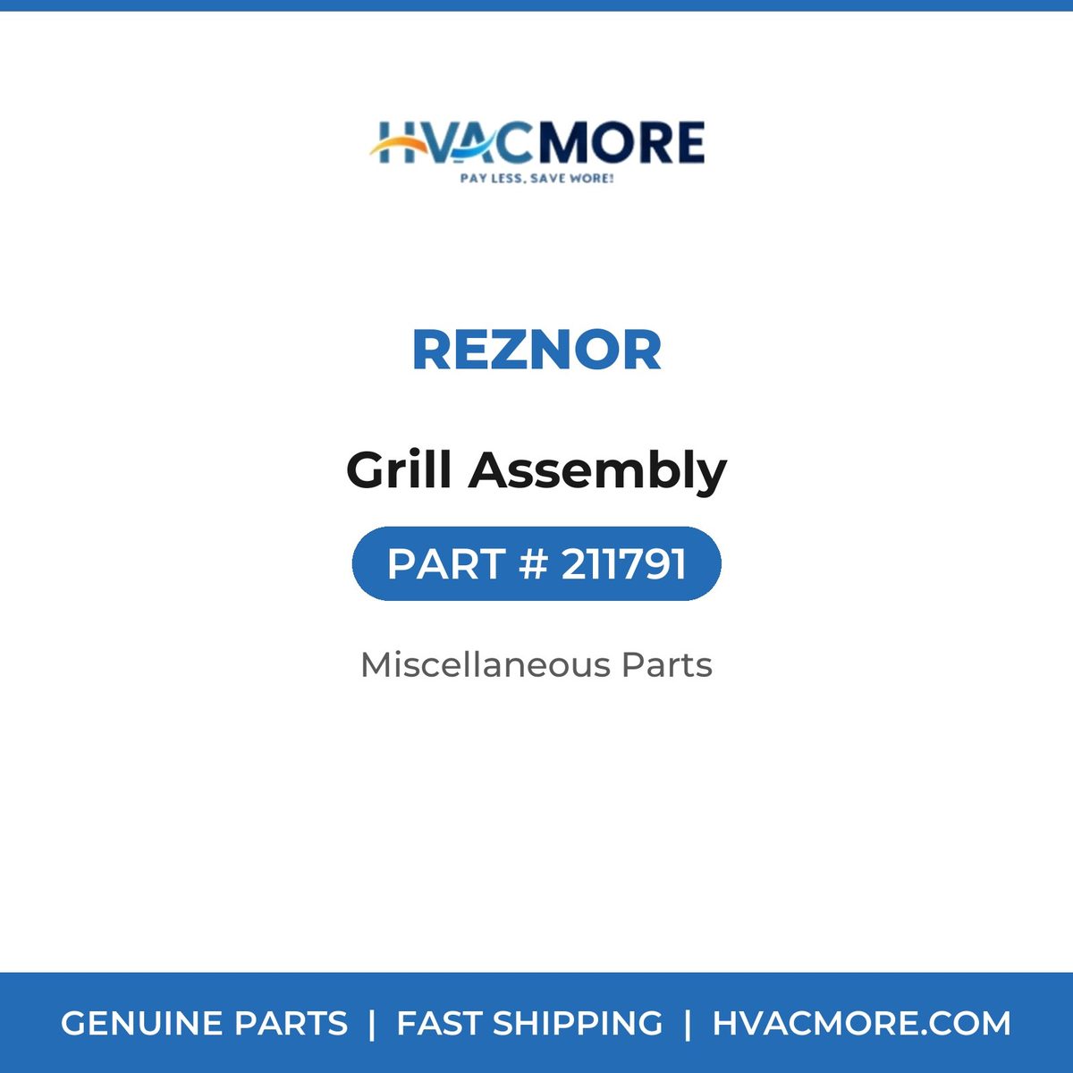 Reznor Grill Assembly 211791