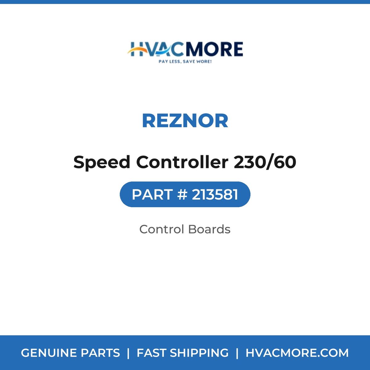 Reznor Speed Controller 230/60 213581