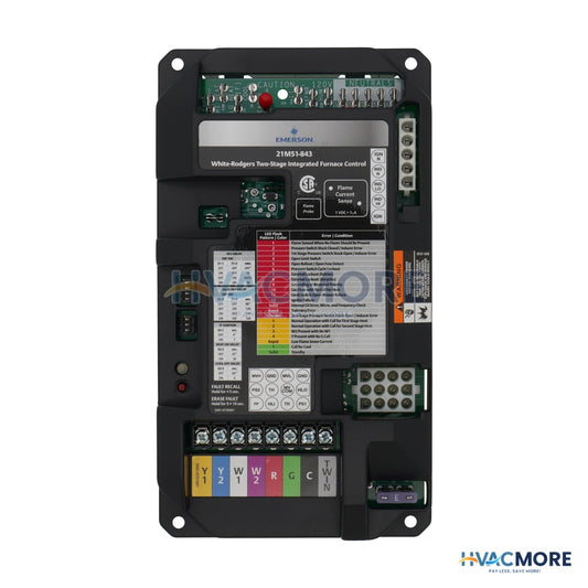 White Rodgers Universal Two-Stage HSI Integrated 3-SPEED (PSC) Furnace Control Kit 21M51U-843