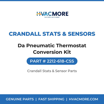 Crandall Stats & Sensors Da Pneumatic Thermostat Conversion Kit 2212-618-CSS
