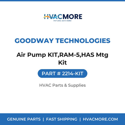 Goodway Technologies Air Pump KIT,RAM-5,HAS Mtg Kit 2214-KIT