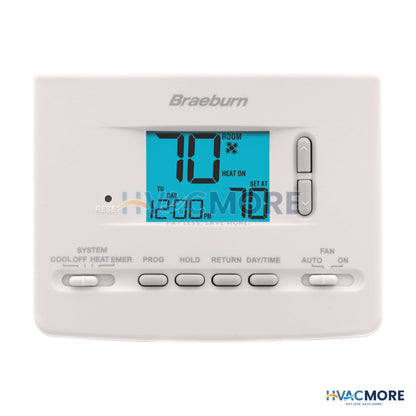Braeburn 5-2 Day Programmable<br>Thermostat (2 Heat/1 Cool)<br> Builders Series 2220NC