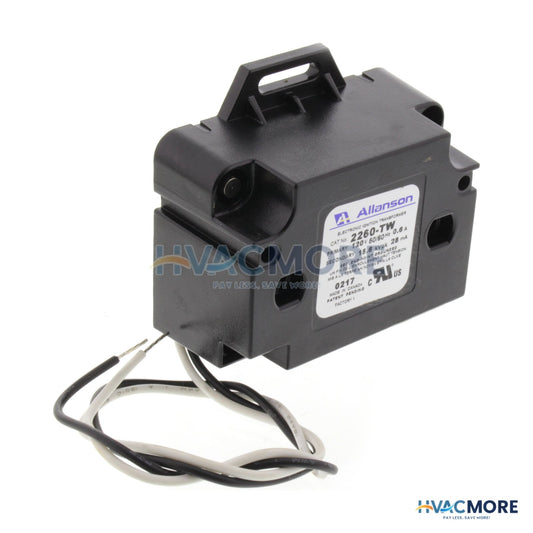 Allanson 6kV Electric Industrial Gas Ignitor (Mt. Tabs W/ Bottom Exit Pigtails), 120V 2260-TW
