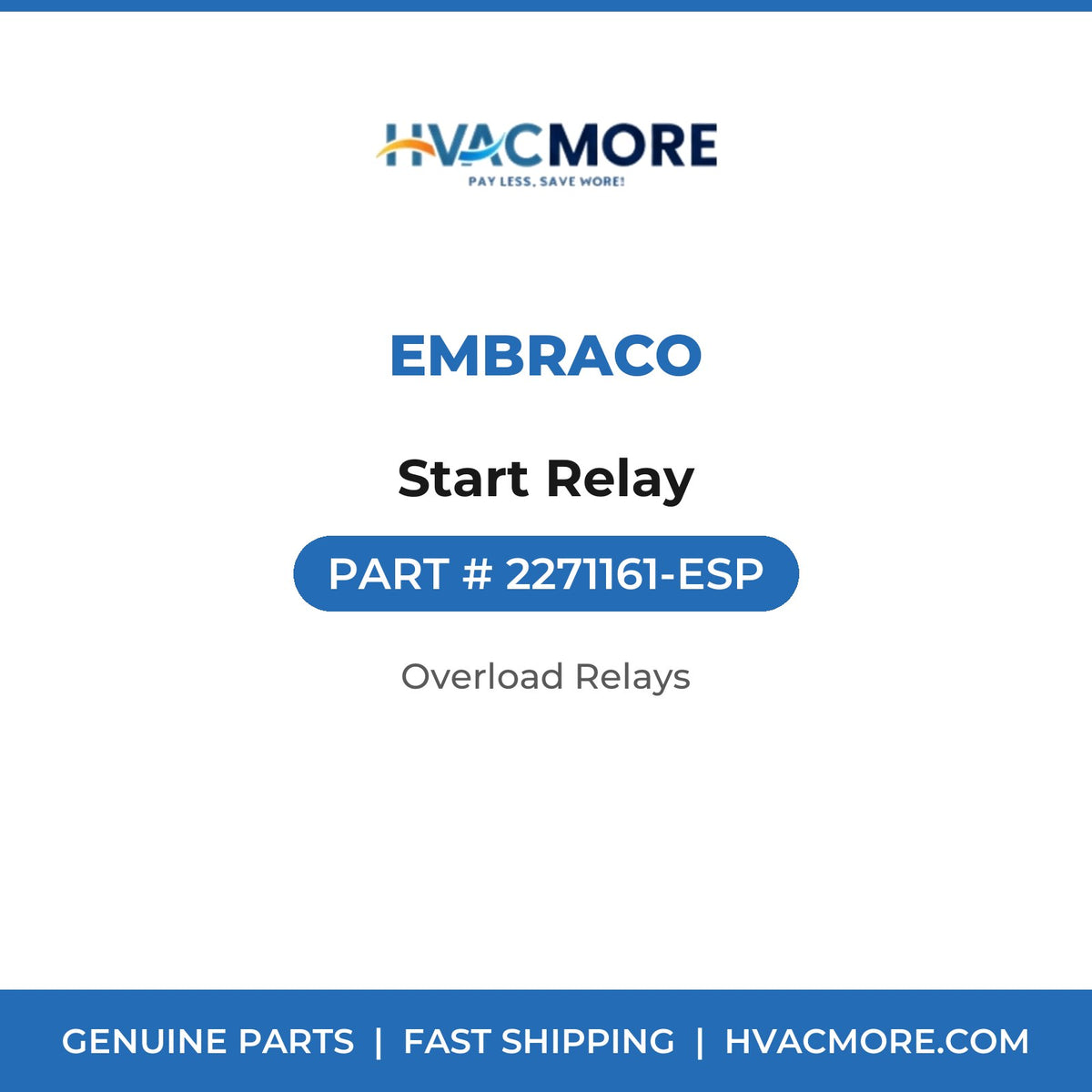Embraco Start Relay 2271161-ESP