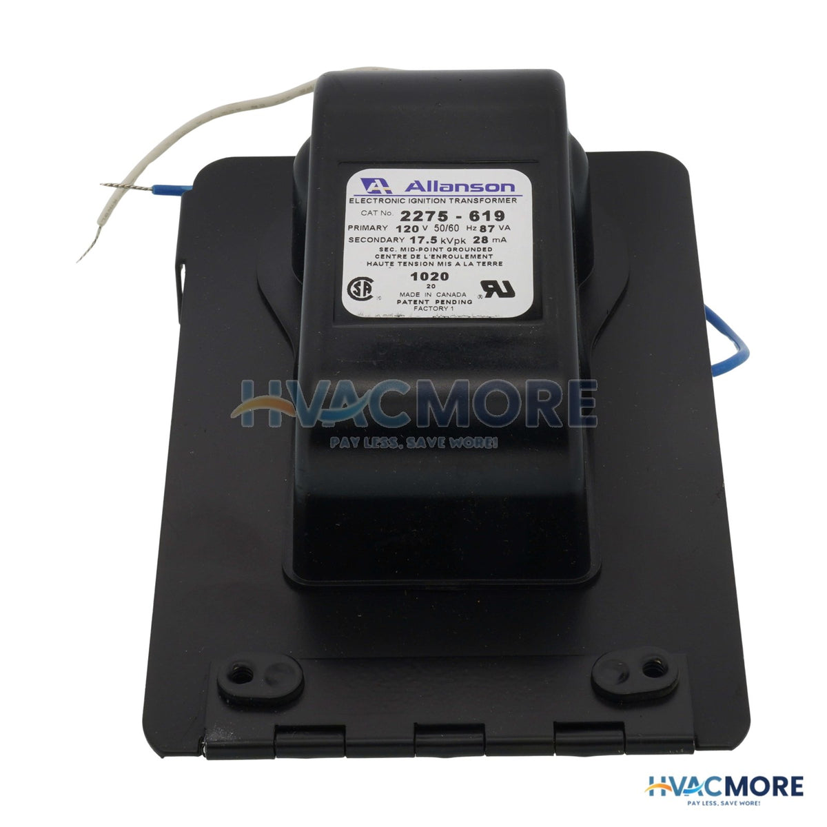 Allanson Solid State Ignition Transformer for Wayne Hi Speed M/MH Burner 2275-619