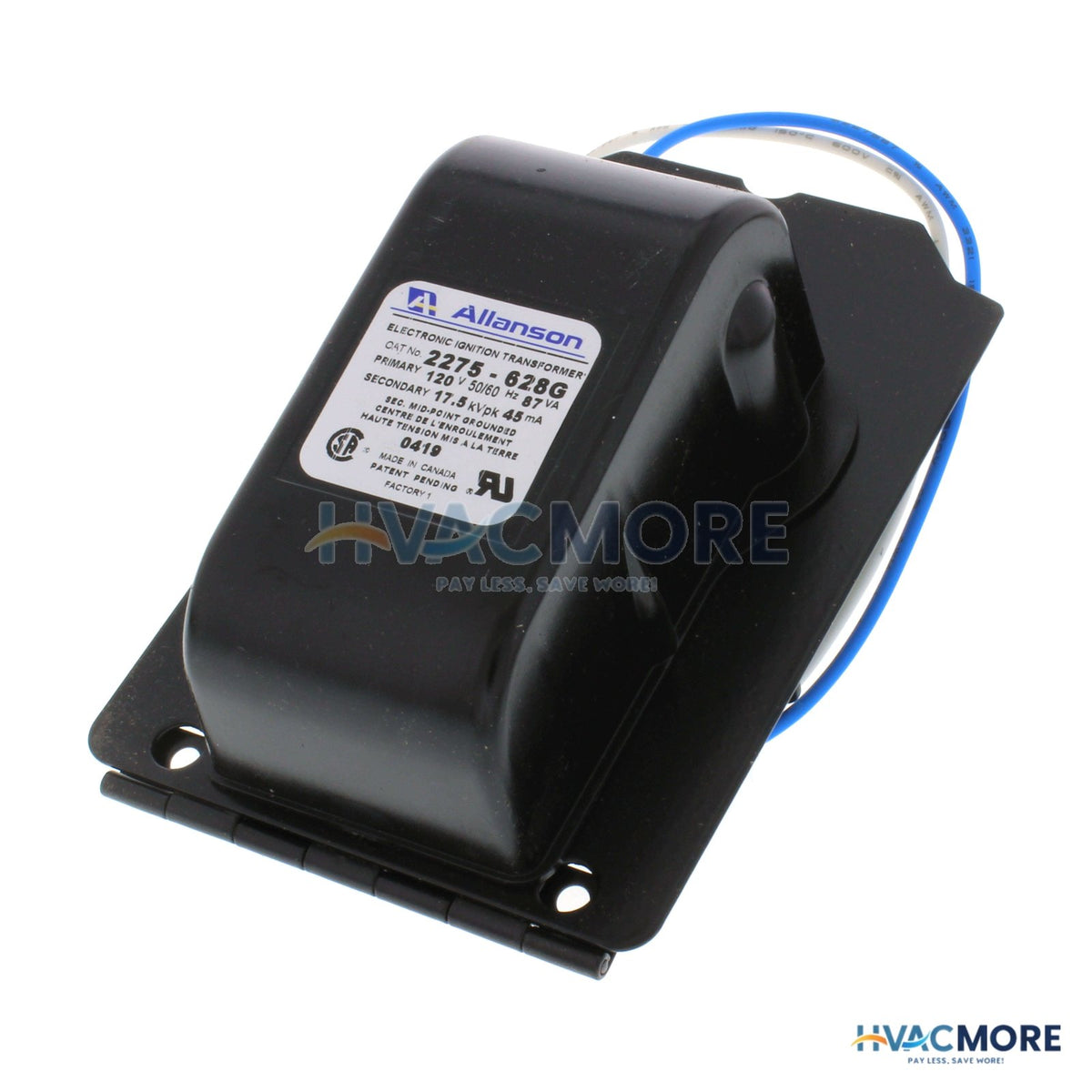 Allanson Solid State Ignition Transformer for Becket A AF, AFG Burner 2275-628G
