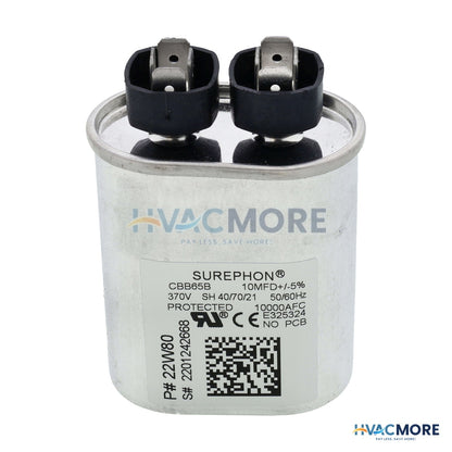 Lennox 10 MFD Round Run Capacitor (370V) 22W80