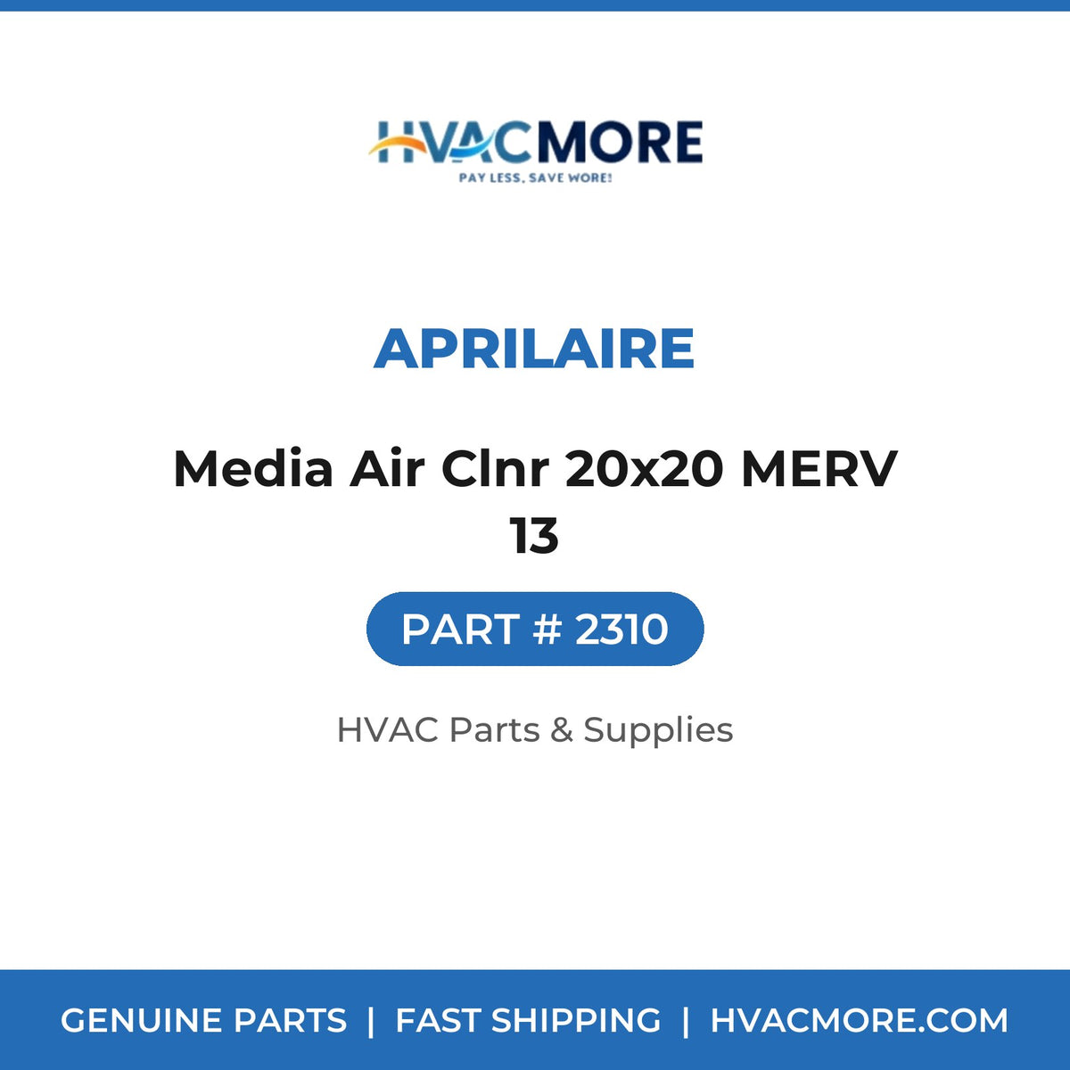 Aprilaire Media Air Clnr 20x20 MERV 13 2310
