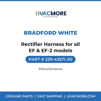 Bradford White Rectifier Harness for all EF & EF-2 models 239-43571-00