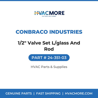 Conbraco Industries 1/2" Valve Set L/glass And Rod 24-351-03
