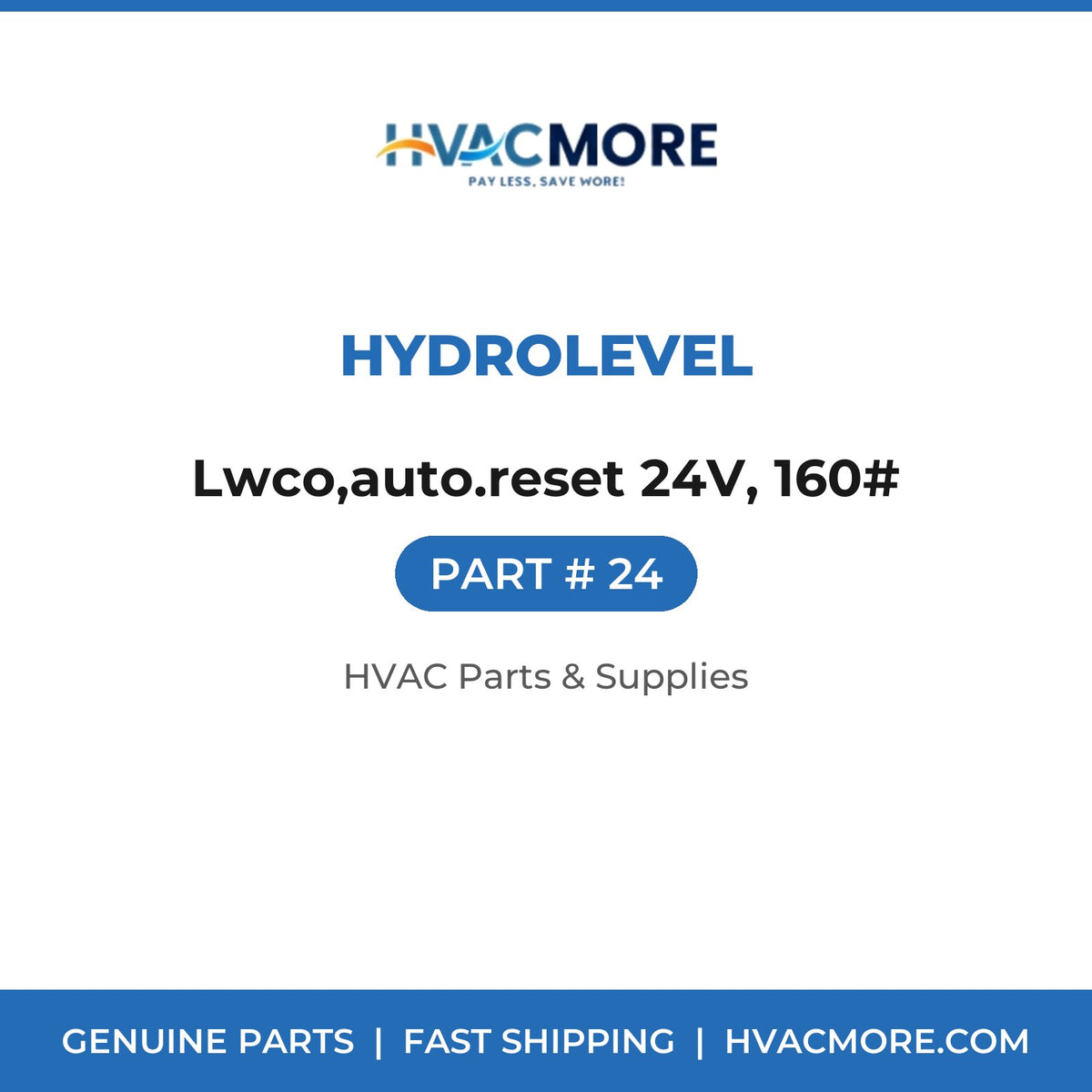 Hydrolevel Lwco,auto.reset 24V, 160# 24