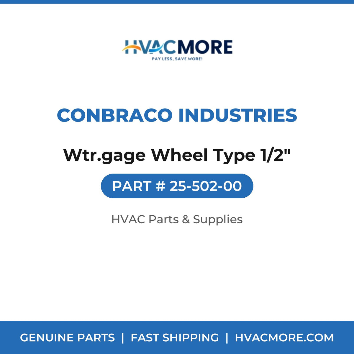 Conbraco Industries Wtr.gage Wheel Type 1/2" 25-502-00
