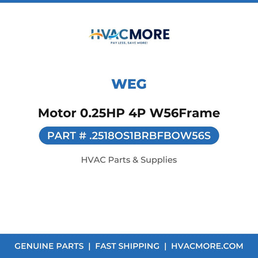 WEG Motor 0.25HP 4P W56Frame .2518OS1BRBFBOW56S