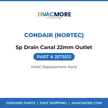 Condair (Nortec) Sp Drain Canal 22mm Outlet 2573512