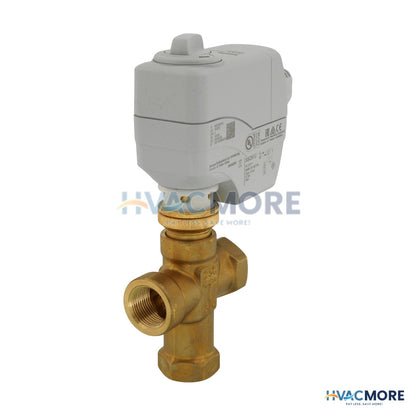 Siemens 3/4" 3-WAY FNPT Non-Spring Return Mixing Valve Actuator Assembly 6.3 Cv 259-02070