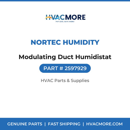 Nortec Humidity Modulating Duct Humidistat 2597929