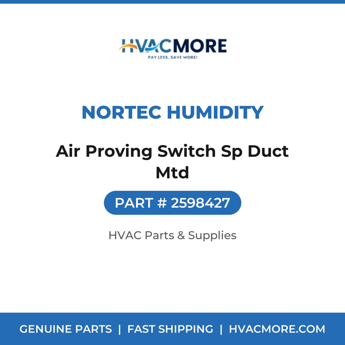Nortec Humidity Air Proving Switch Sp Duct Mtd 2598427